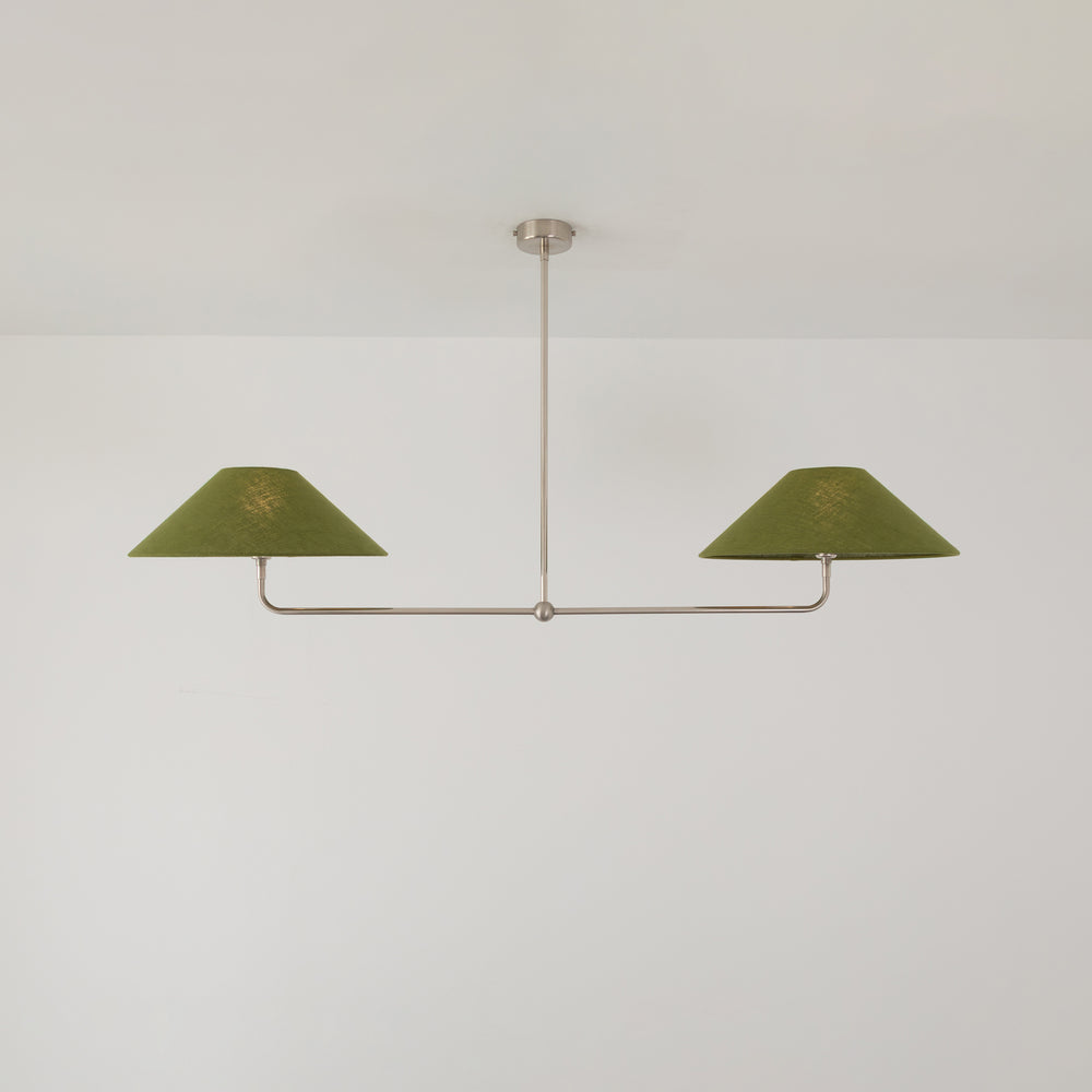 T-Bar Chandelier - Wide Angle Linen