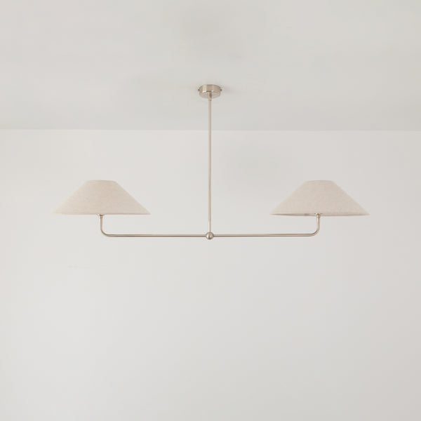 T-Bar Chandelier - Wide Angle Linen