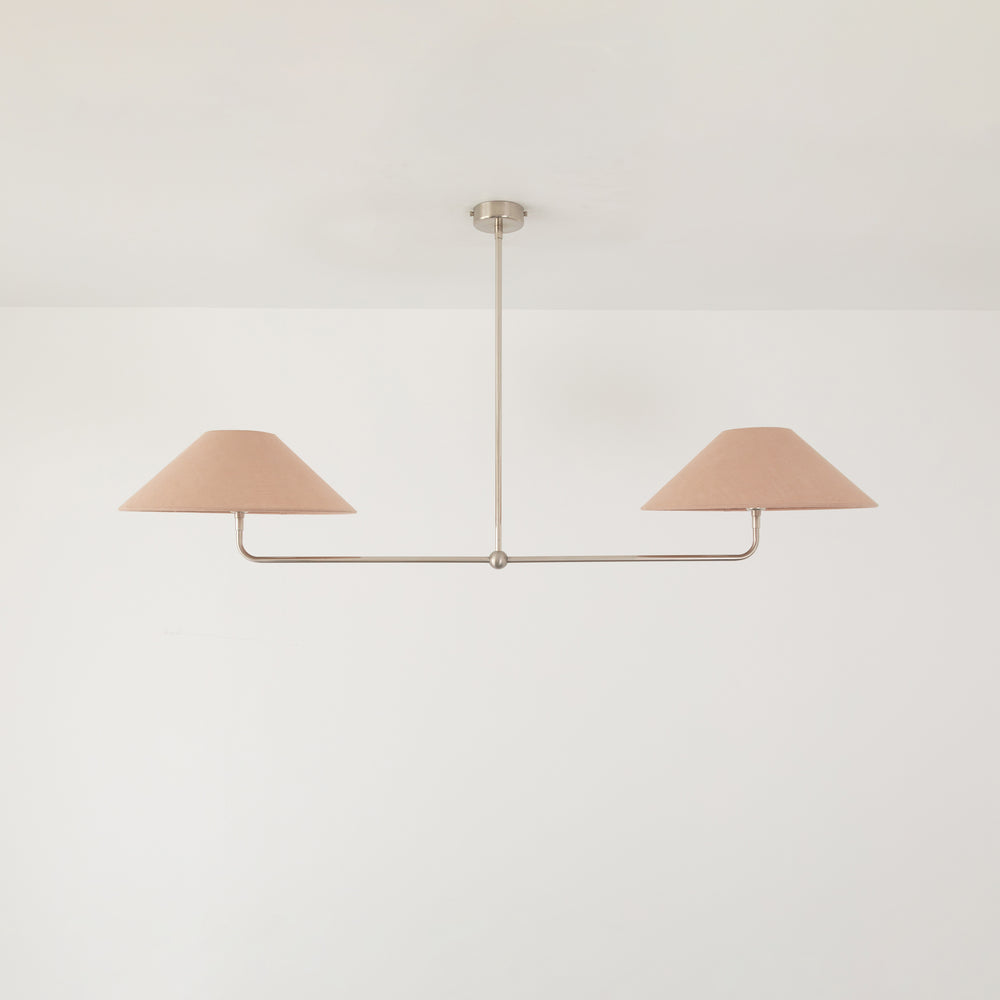 T-Bar Chandelier - Wide Angle Linen