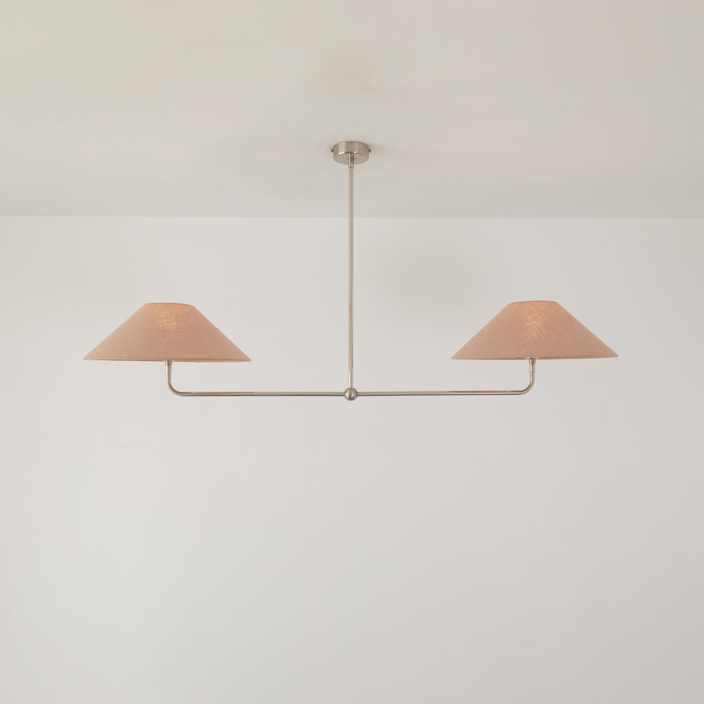 T-Bar Chandelier - Wide Angle Linen