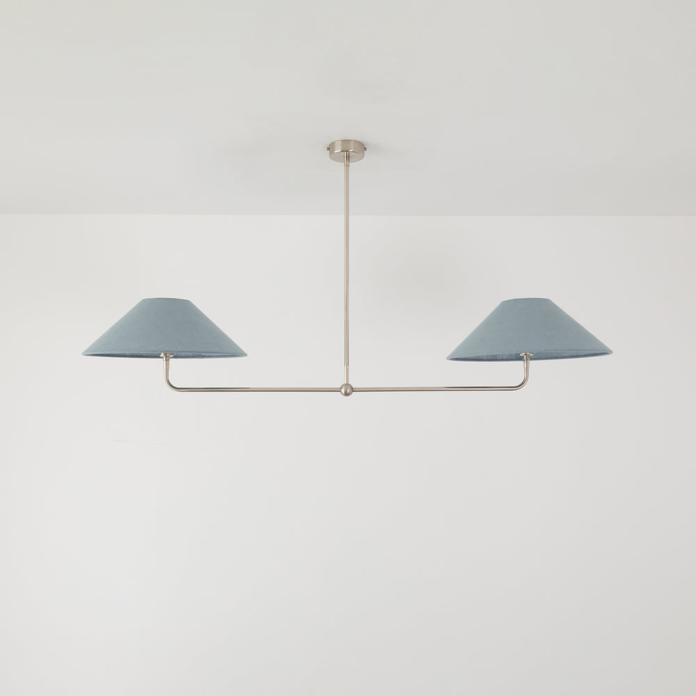 T-Bar Chandelier - Wide Angle Linen