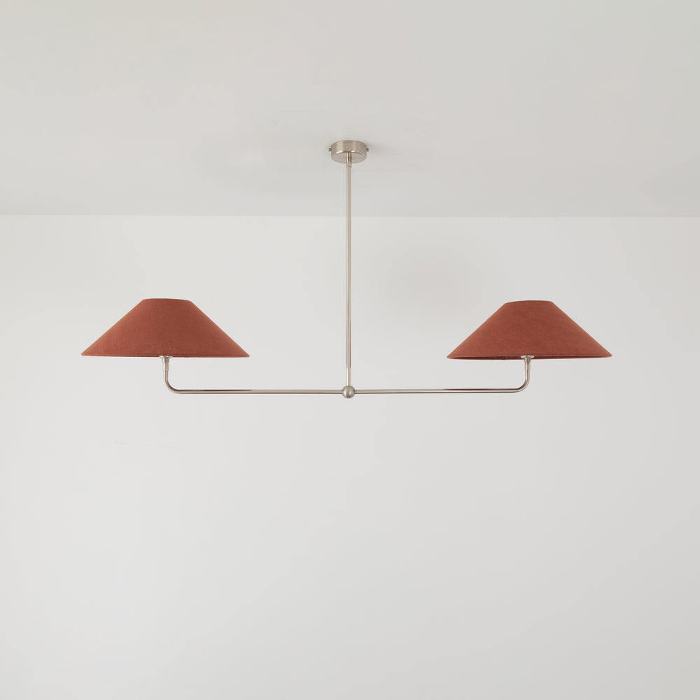 T-Bar Chandelier - Wide Angle Linen