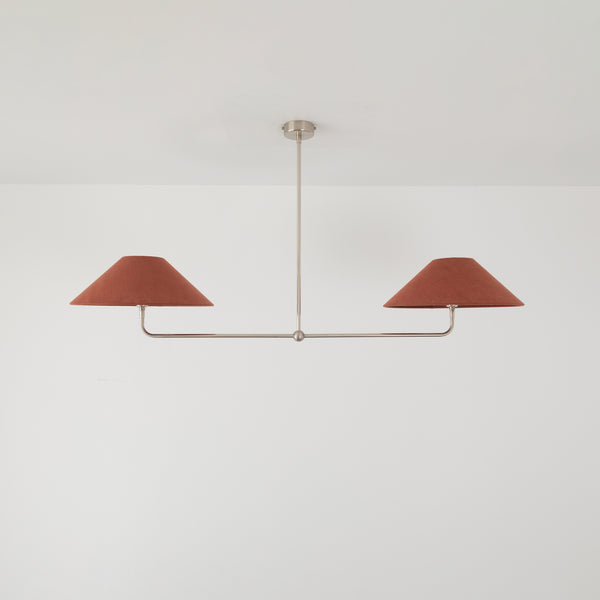 T-Bar Chandelier - Wide Angle Linen