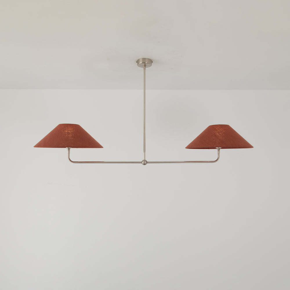 T-Bar Chandelier - Wide Angle Linen