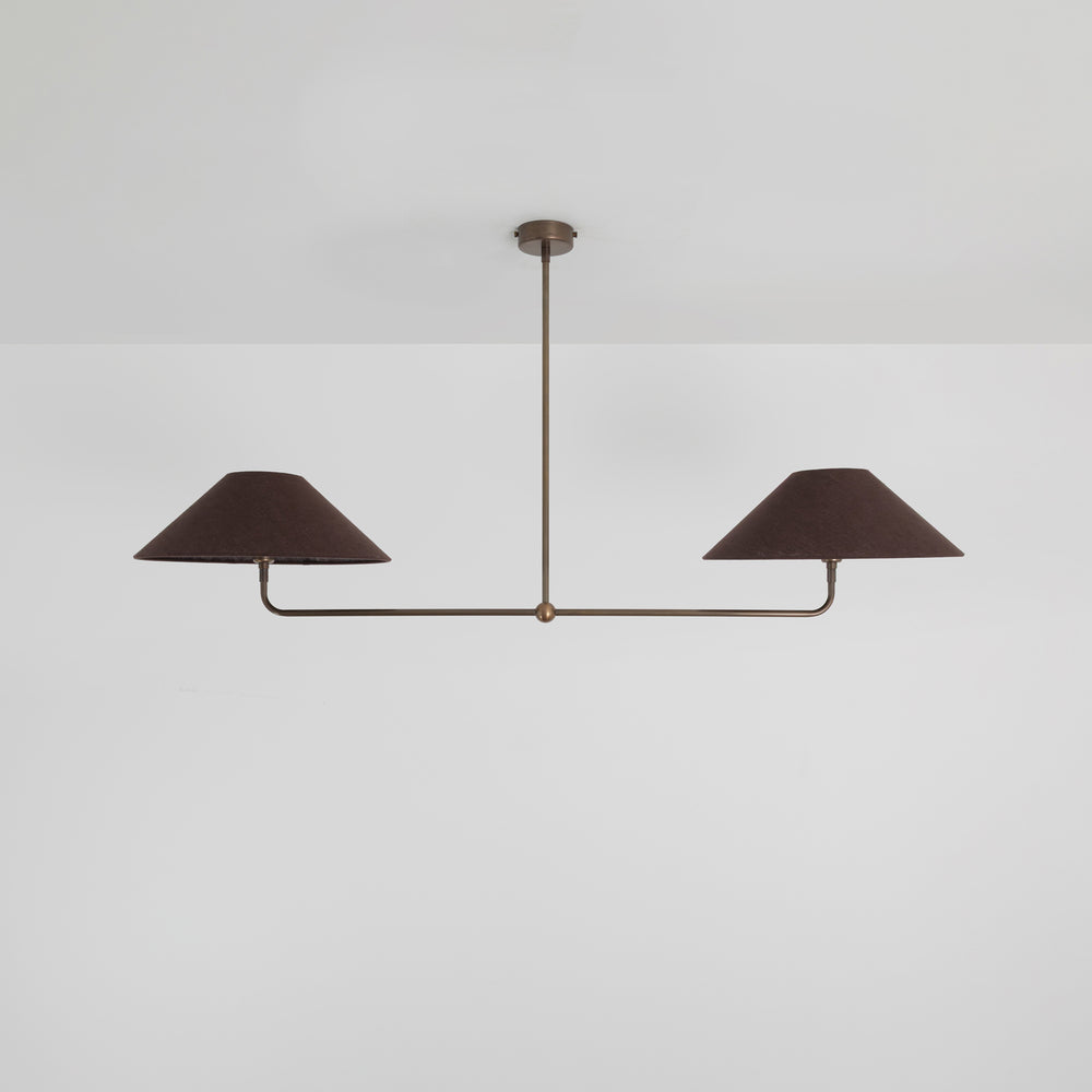 T-Bar Chandelier - Wide Angle Linen