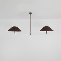 T-Bar Chandelier - Wide Angle Linen