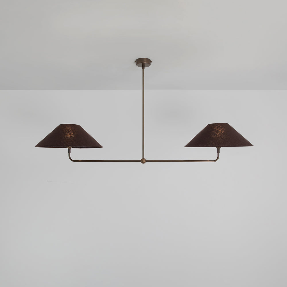 T-Bar Chandelier - Wide Angle Linen