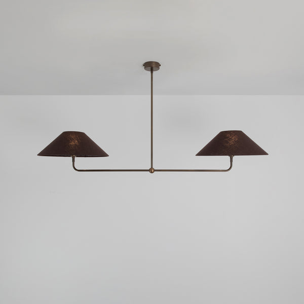 T-Bar Chandelier - Wide Angle Linen