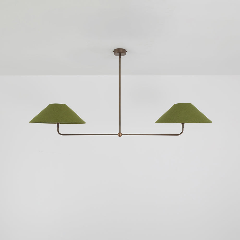 T-Bar Chandelier - Wide Angle Linen