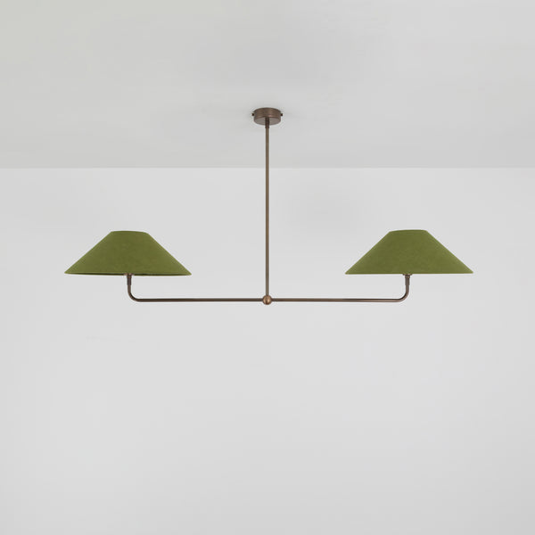T-Bar Chandelier - Wide Angle Linen