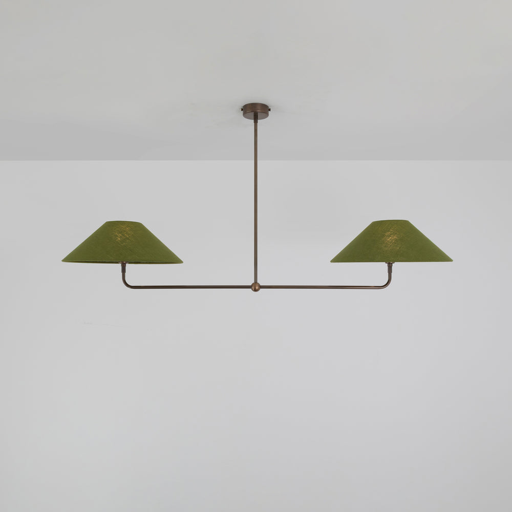T-Bar Chandelier - Wide Angle Linen