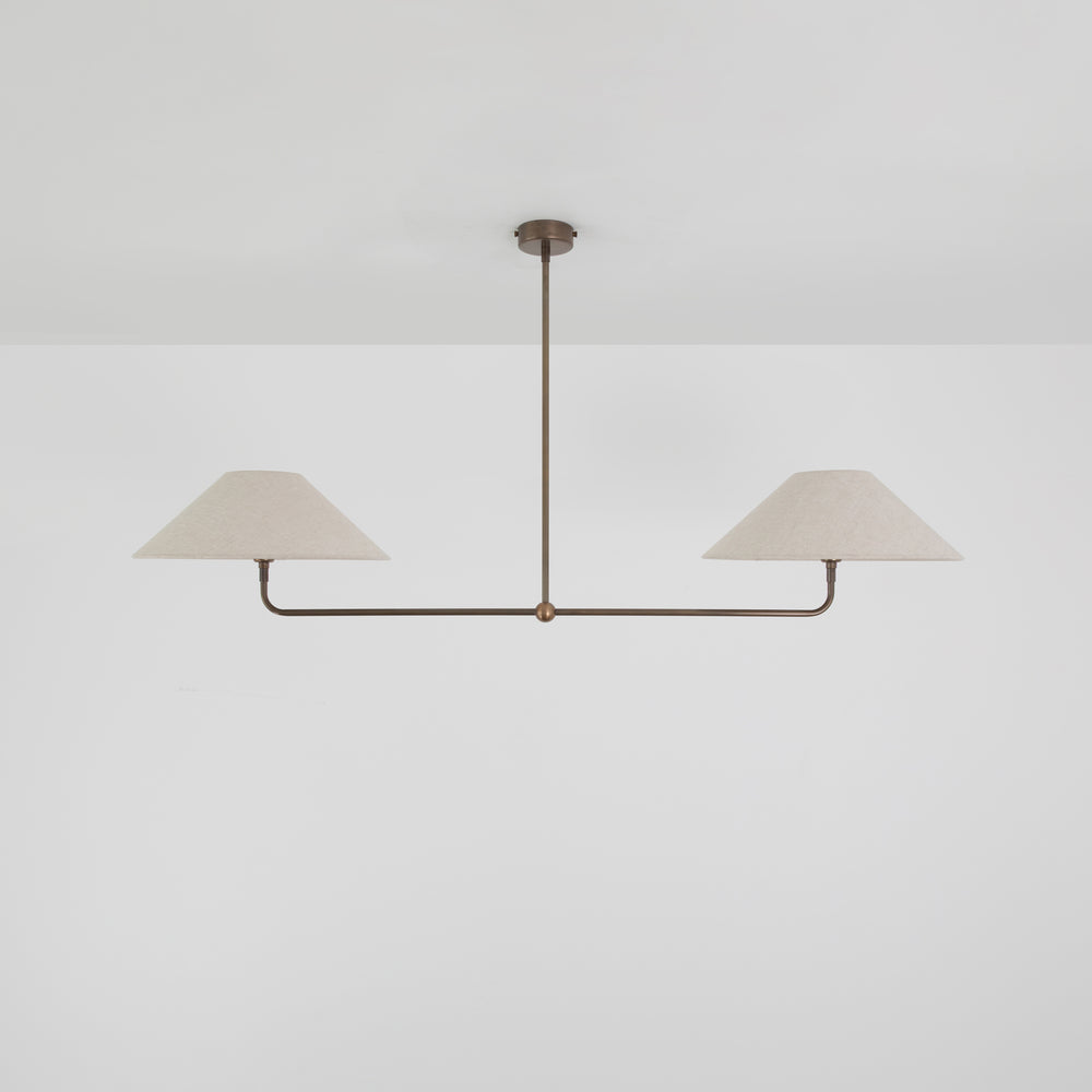 T-Bar Chandelier - Wide Angle Linen