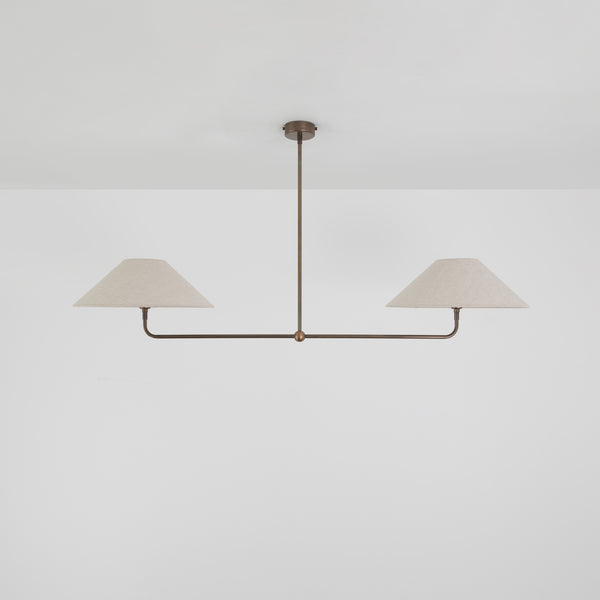 T-Bar Chandelier - Wide Angle Linen