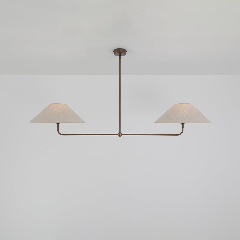 T-Bar Chandelier - Wide Angle Linen