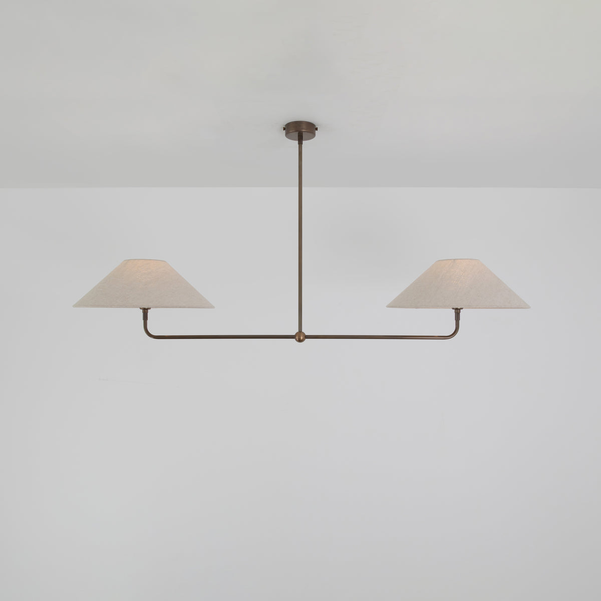 T-Bar Chandelier - Wide Angle Linen
