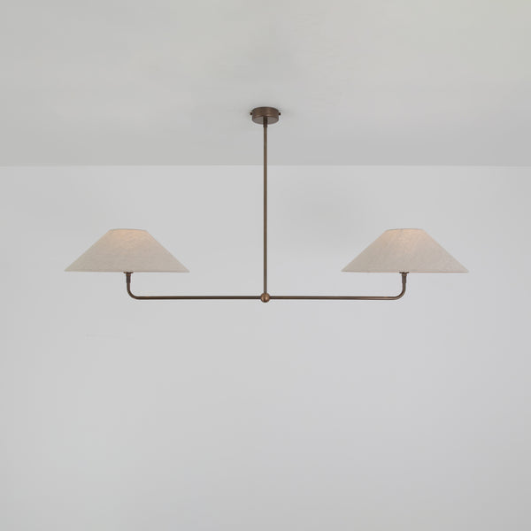 T-Bar Chandelier - Wide Angle Linen