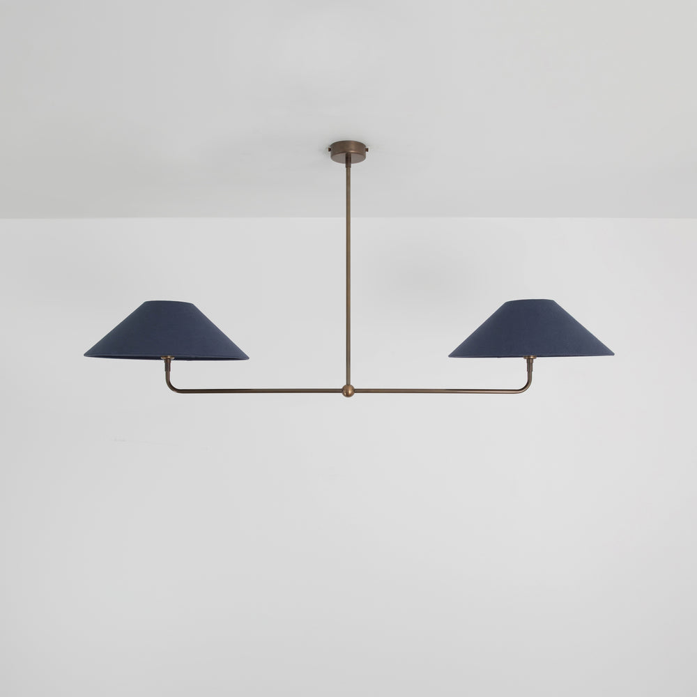 T-Bar Chandelier - Wide Angle Linen