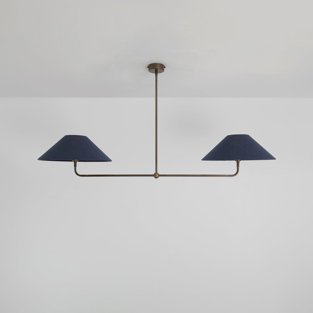 T-Bar Chandelier - Wide Angle Linen