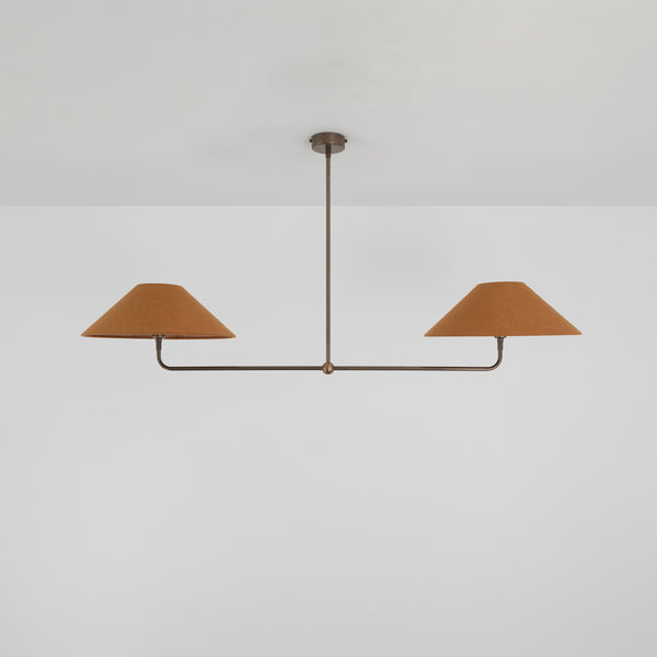 T-Bar Chandelier - Wide Angle Linen