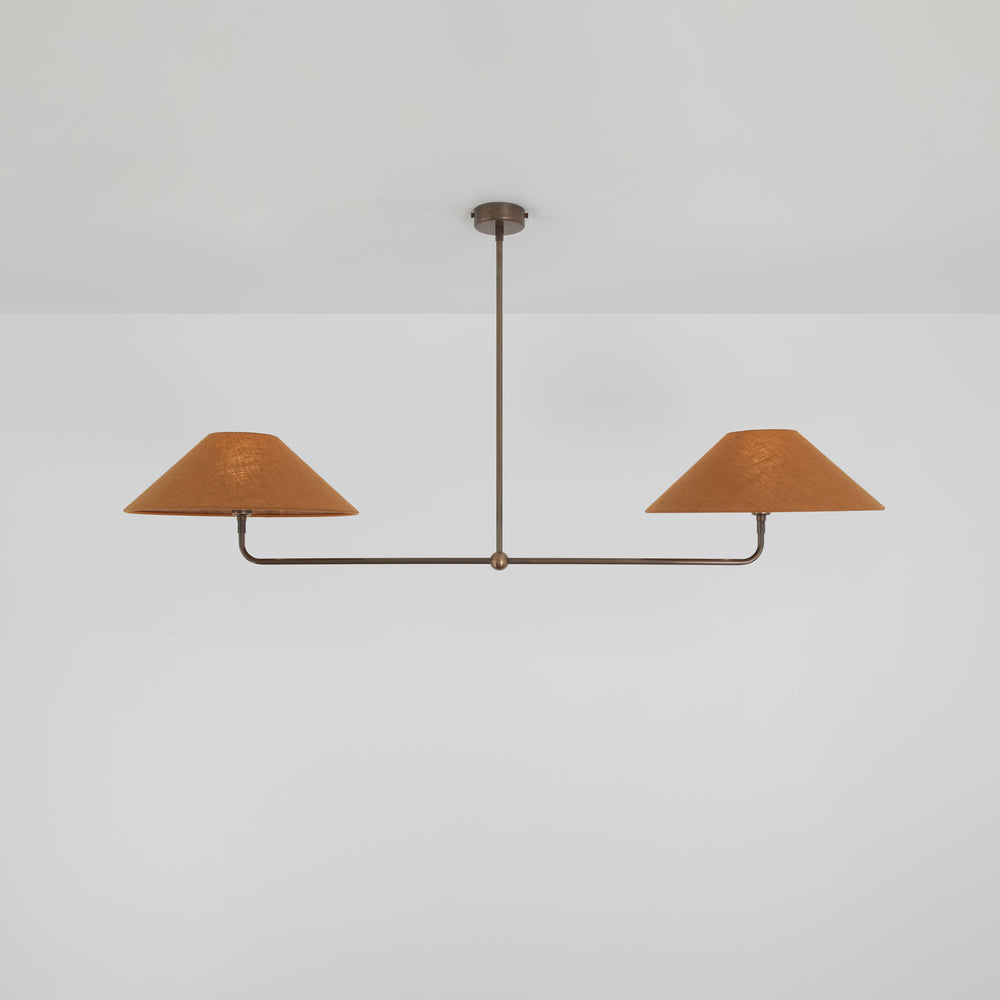 T-Bar Chandelier - Wide Angle Linen