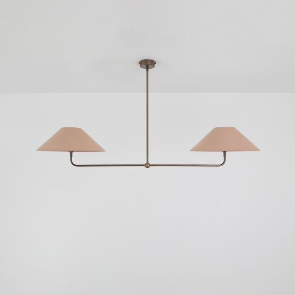 T-Bar Chandelier - Wide Angle Linen