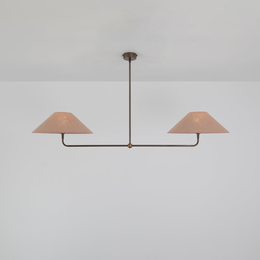 T-Bar Chandelier - Wide Angle Linen