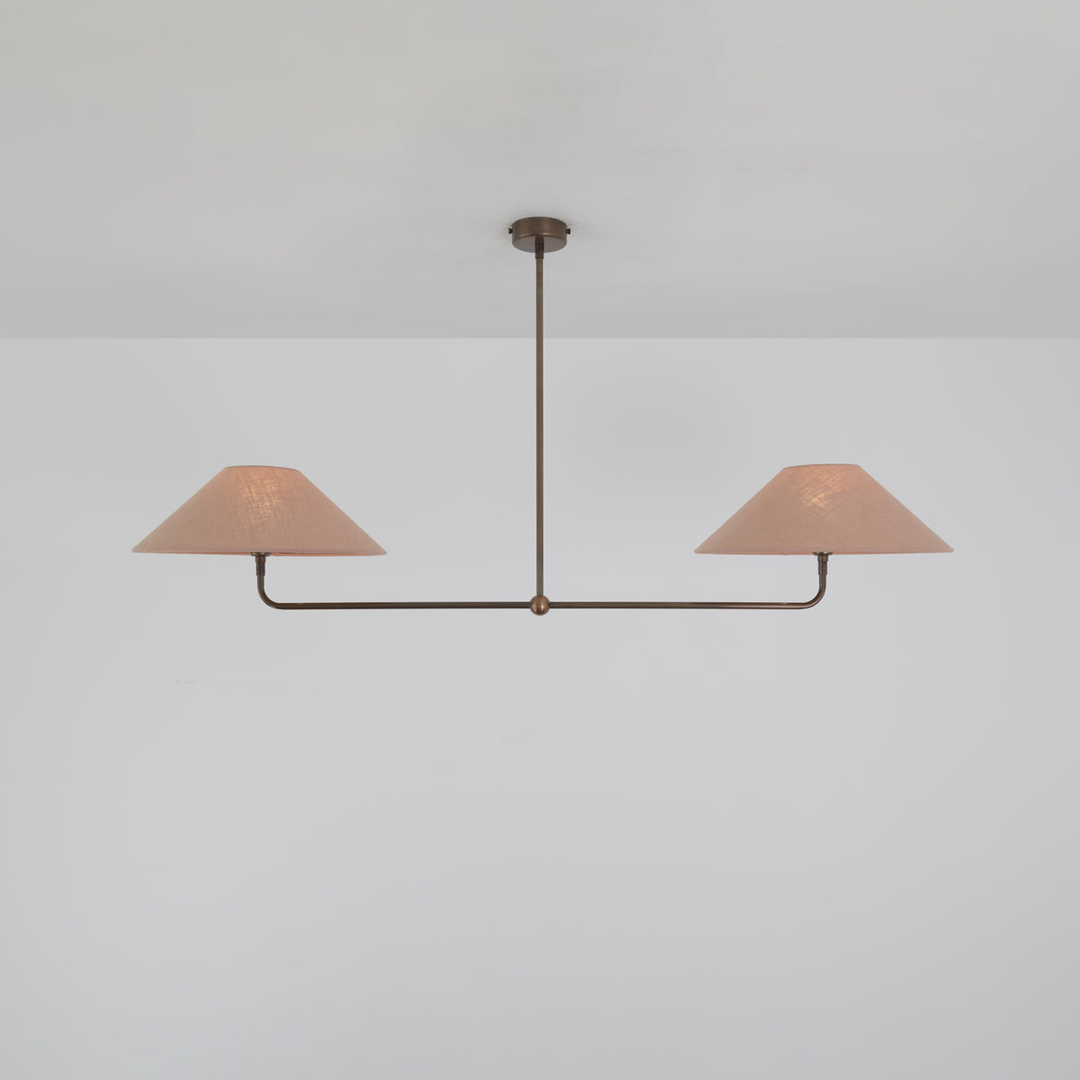 T-Bar Chandelier - Wide Angle Linen