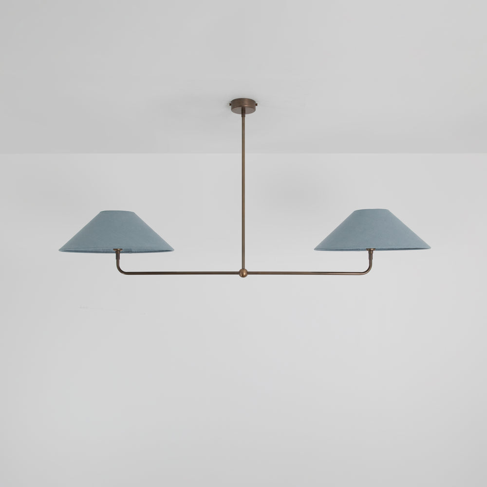 T-Bar Chandelier - Wide Angle Linen