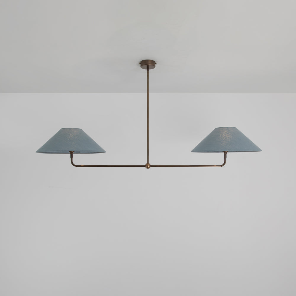 T-Bar Chandelier - Wide Angle Linen