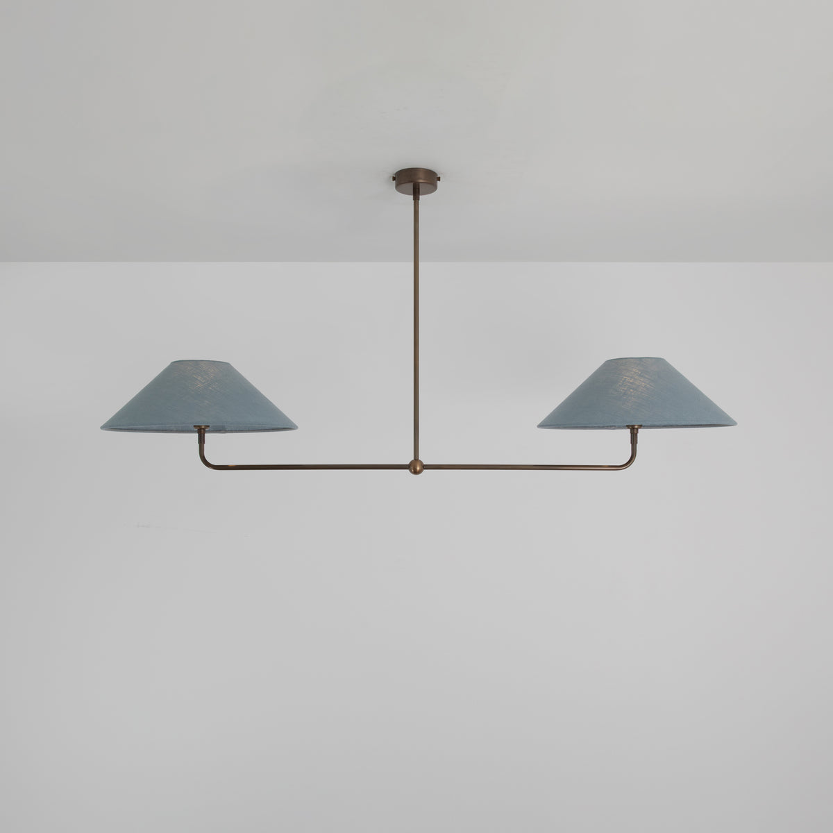 T-Bar Chandelier - Wide Angle Linen