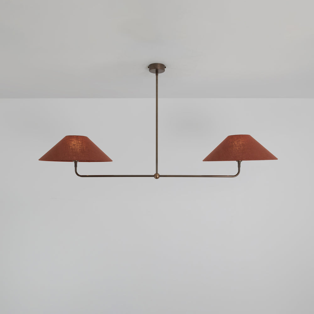 T-Bar Chandelier - Wide Angle Linen