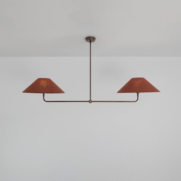 T-Bar Chandelier - Wide Angle Linen