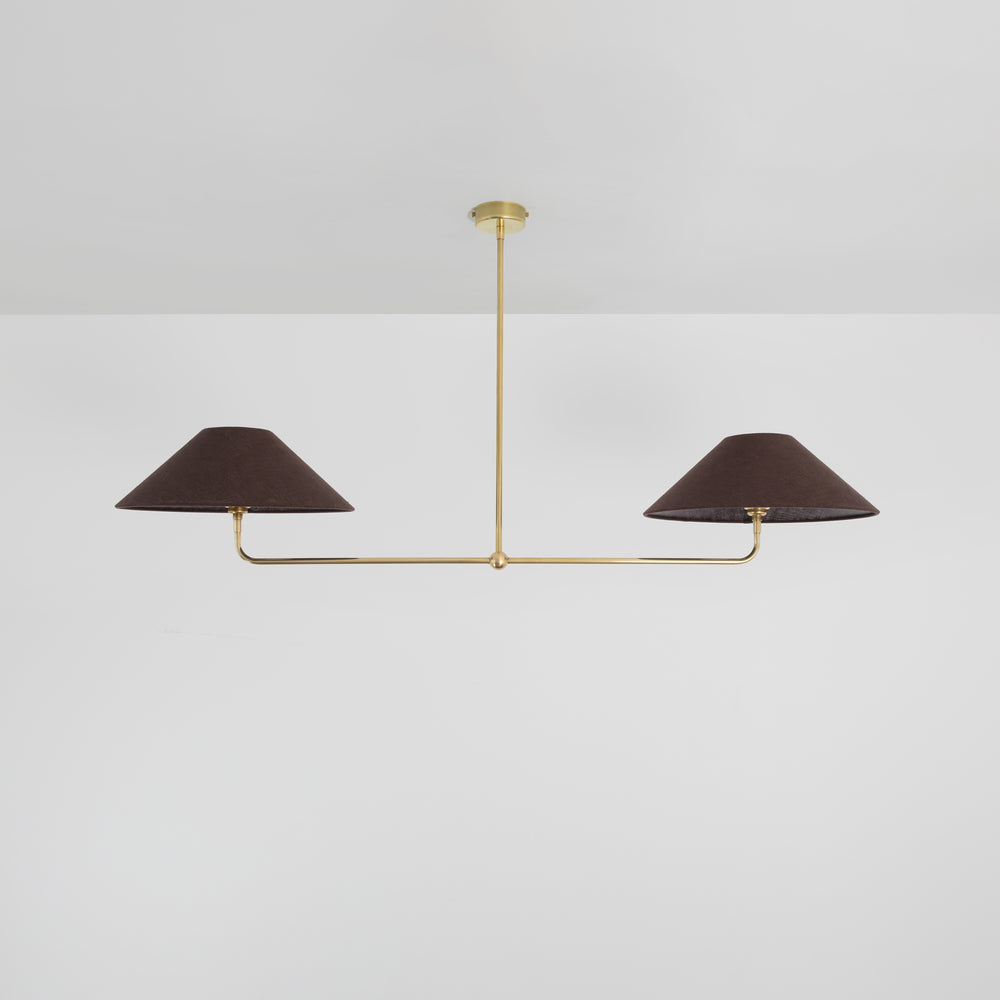 T-Bar Chandelier - Wide Angle Linen