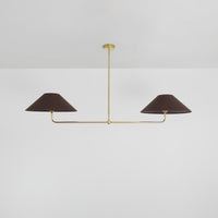 T-Bar Chandelier - Wide Angle Linen