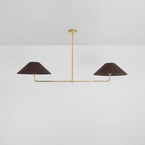 T-Bar Chandelier - Wide Angle Linen