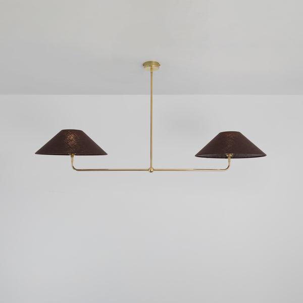 T-Bar Chandelier - Wide Angle Linen