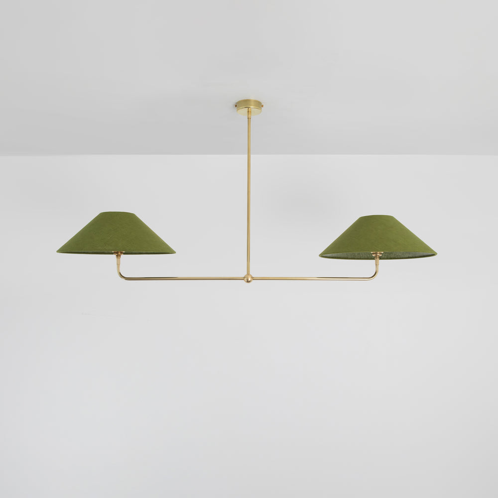 T-Bar Chandelier - Wide Angle Linen