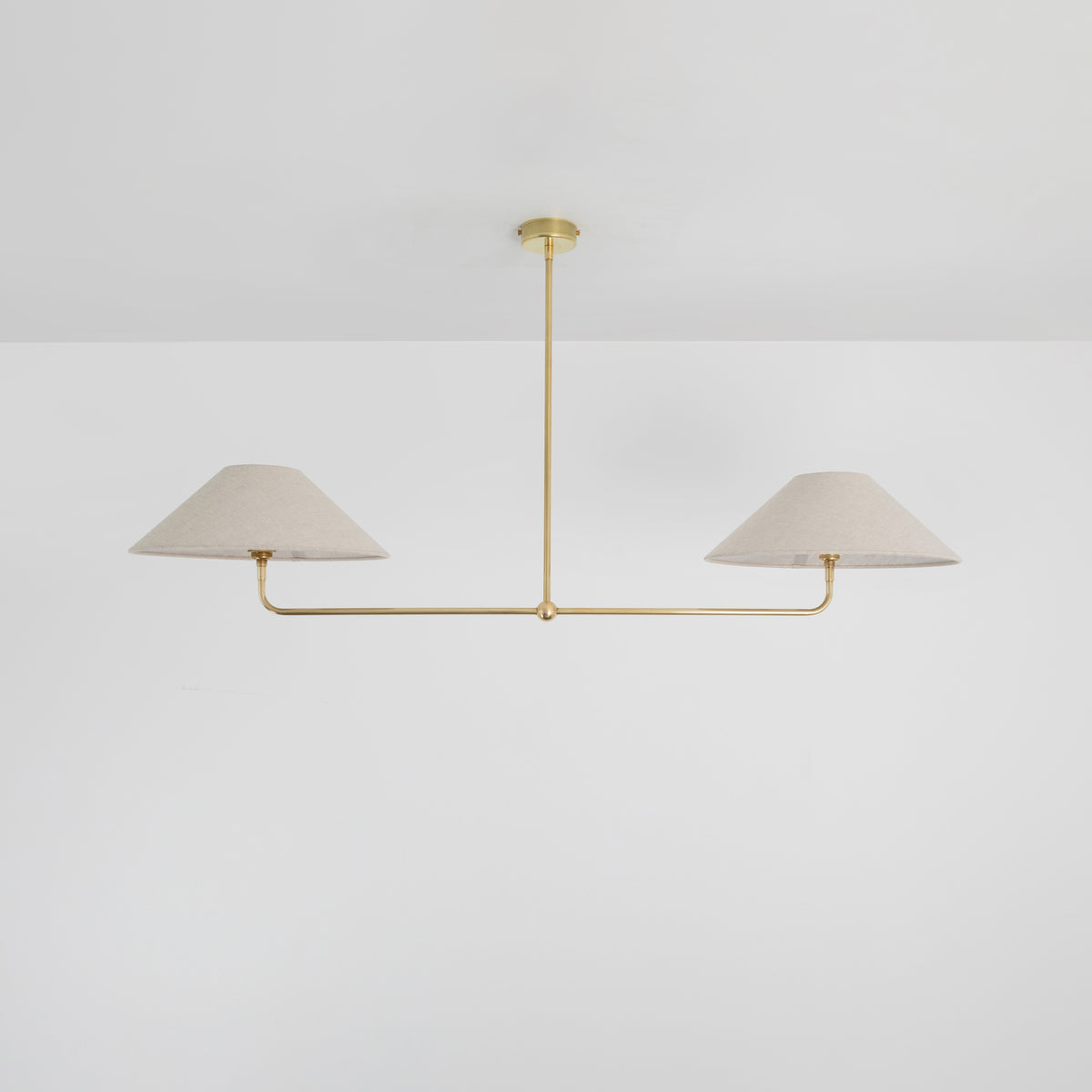 T-Bar Chandelier - Wide Angle Linen