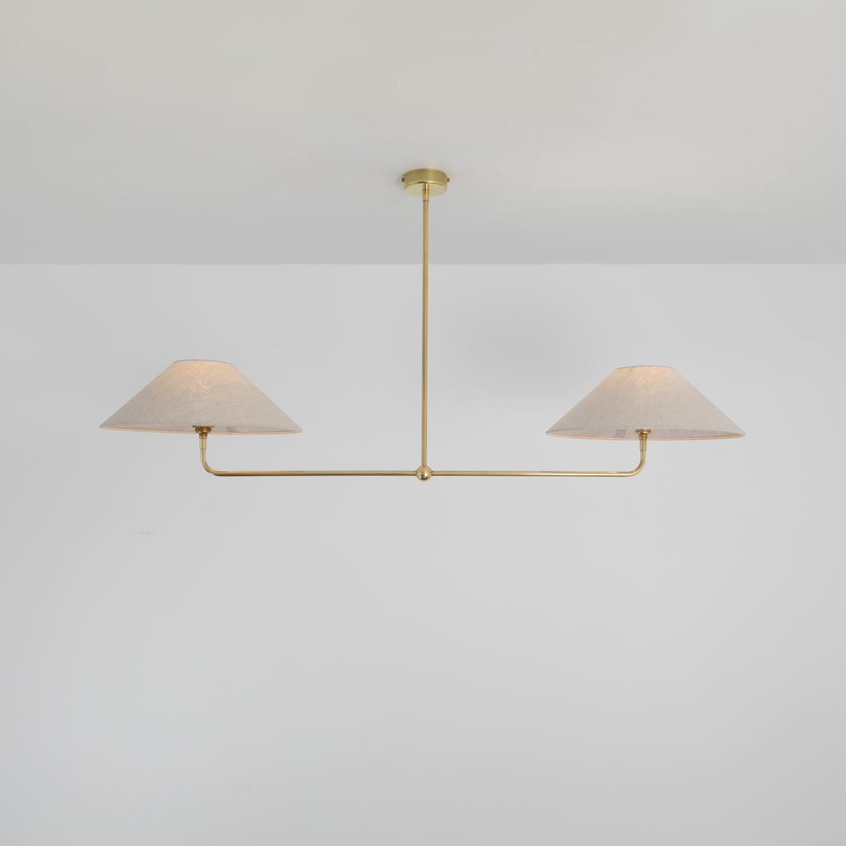T-Bar Chandelier - Wide Angle Linen