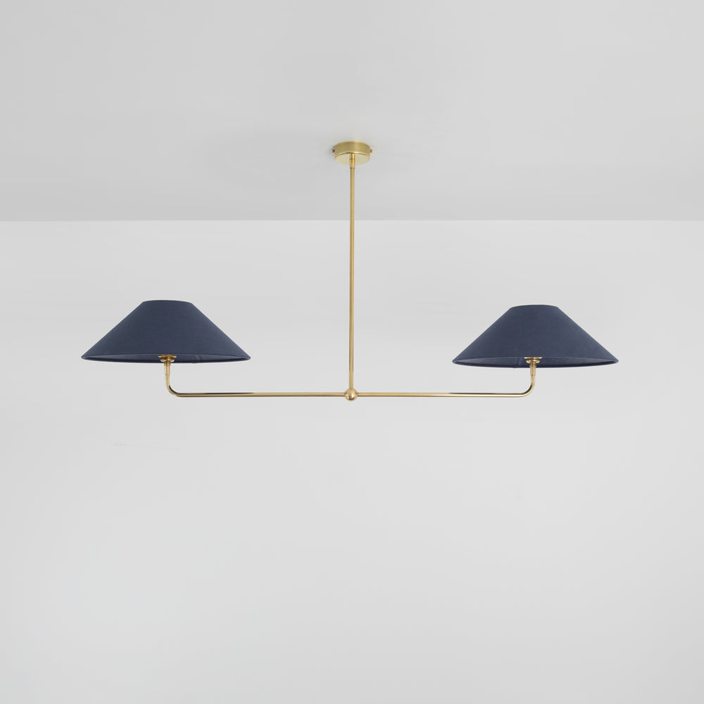 T-Bar Chandelier - Wide Angle Linen