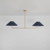 T-Bar Chandelier - Wide Angle Linen