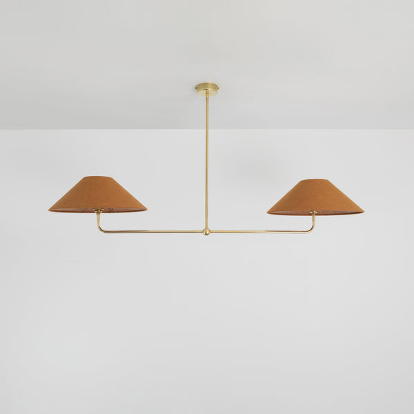 T-Bar Chandelier - Wide Angle Linen