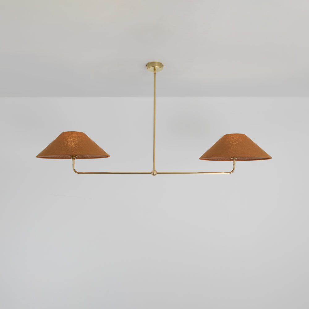 T-Bar Chandelier - Wide Angle Linen