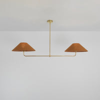 T-Bar Chandelier - Wide Angle Linen
