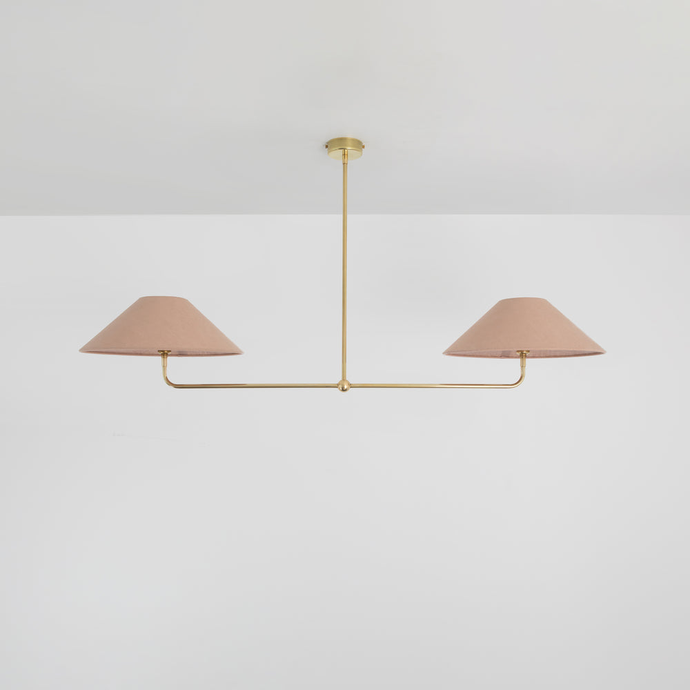 T-Bar Chandelier - Wide Angle Linen