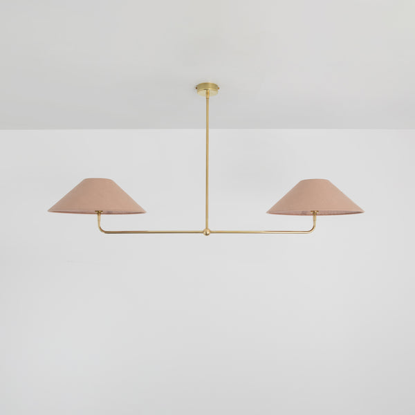T-Bar Chandelier - Wide Angle Linen