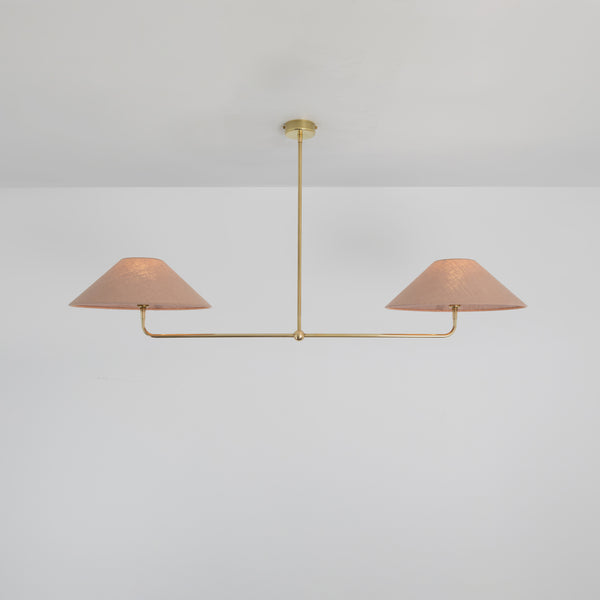 T-Bar Chandelier - Wide Angle Linen