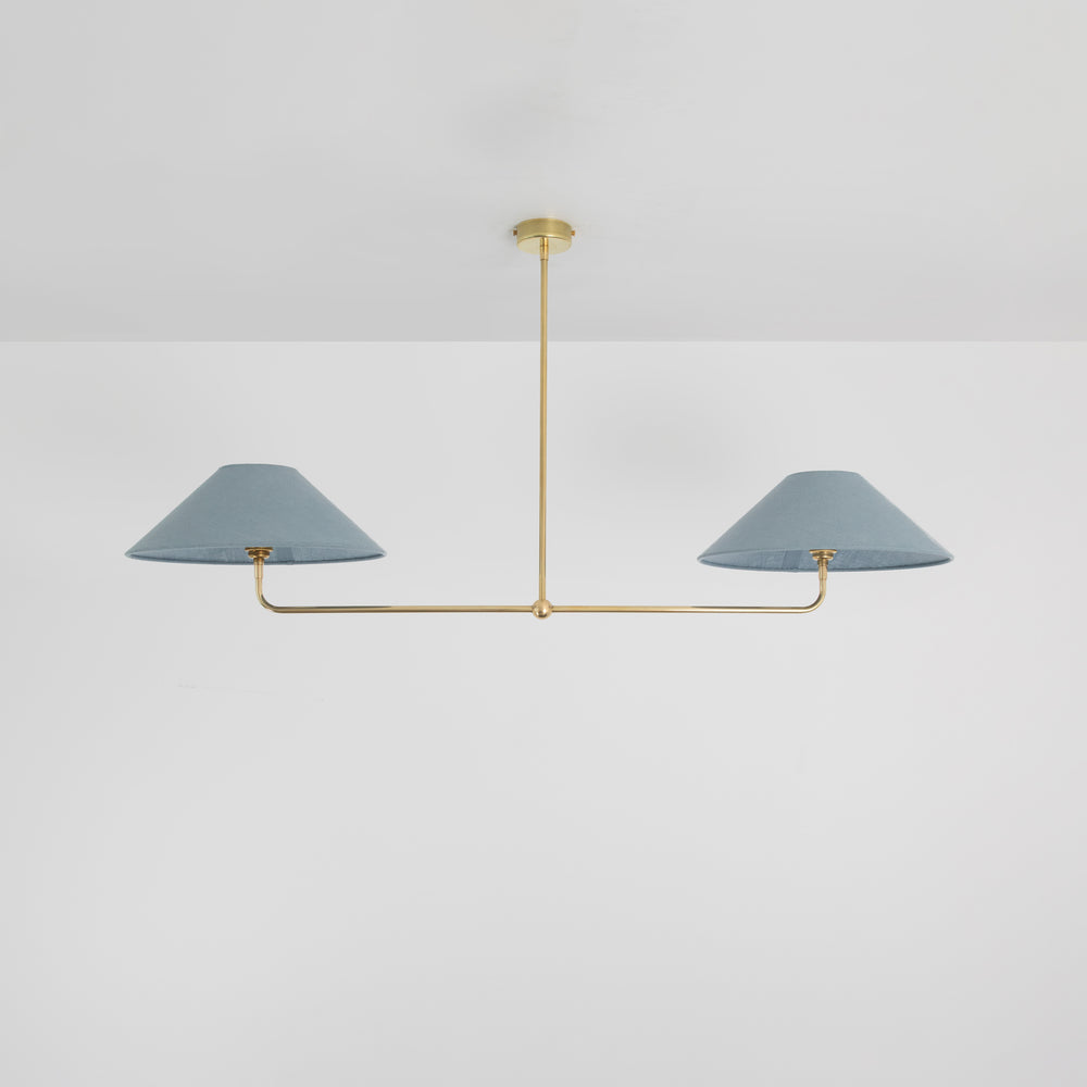 T-Bar Chandelier - Wide Angle Linen