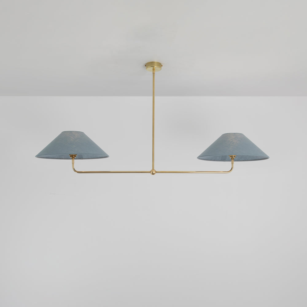T-Bar Chandelier - Wide Angle Linen