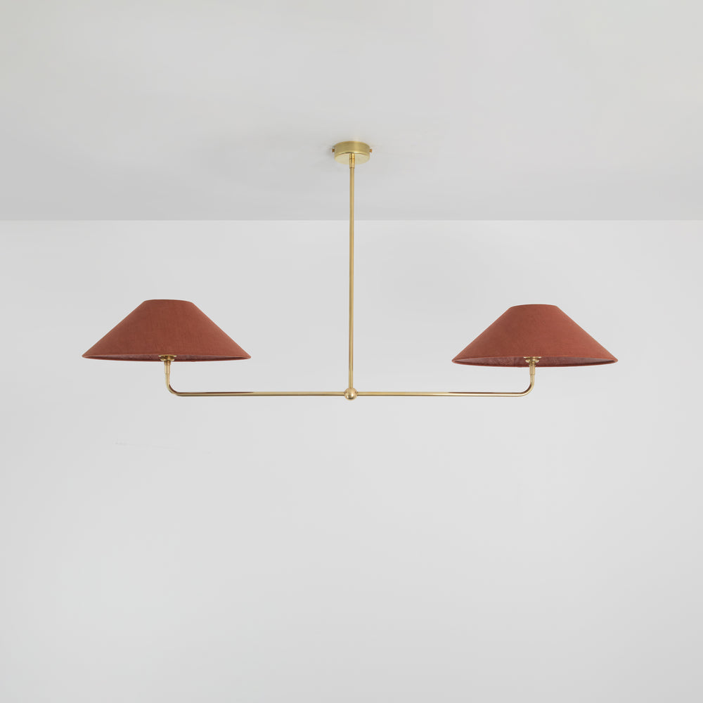 T-Bar Chandelier - Wide Angle Linen